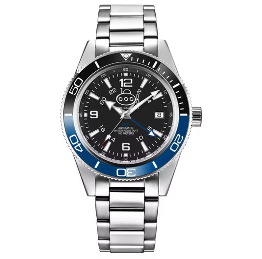 The SS-1 GMT in Black Blue and Black